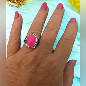 Elegant Pink Stone Ring